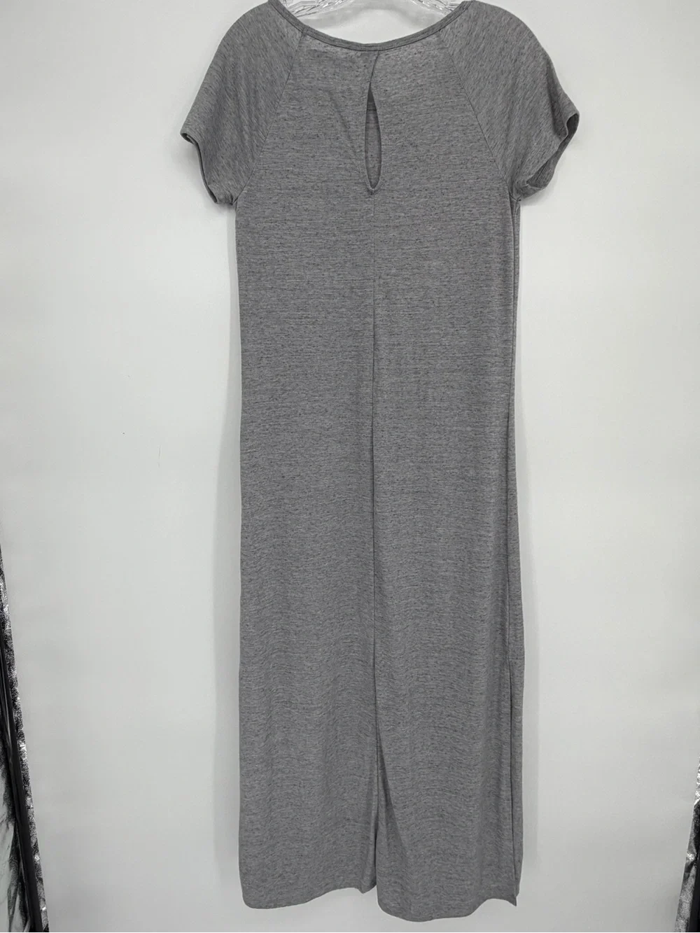 Abercrombie & Fitch Heather Grey Short-Sleeve Maxi Dress